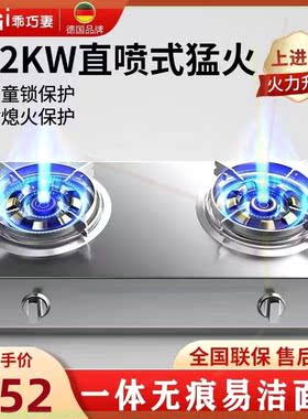 德国品牌台式不锈钢煤气炉家用猛火燃气灶天然气灶液化气煤气灶具