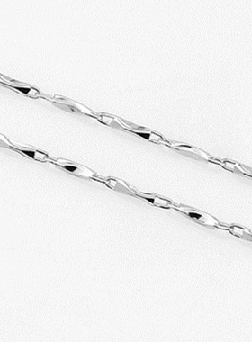 热卖镀银白金多尺寸元宝链S925项链 时尚潮人女短款锁骨元宝链条