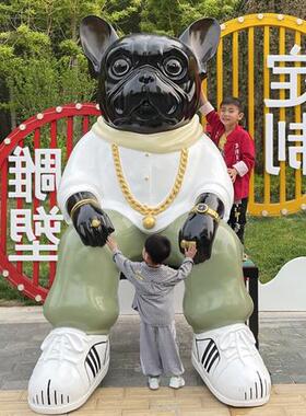 玻璃钢雕塑定制卡通人物公仔模型户外装饰大型饭店门口吉祥物摆件