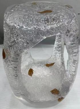 抽象透明树脂花瓣椅子吧台旋转凳子室内酒店客厅软装抽象雕塑摆件