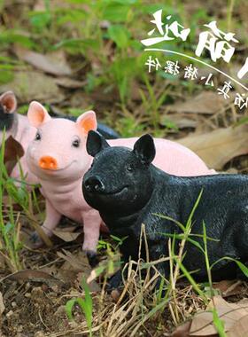 户外仿真动物小猪树脂工艺雕塑摆件园林景观公园花园庭院装饰小品