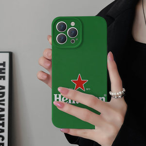 创意啤酒喜力标志 适用苹果华为iPhone17ProMax手机保护外壳16 15Plus新款14 13情侣12 11女Pura90高级不撞壳
