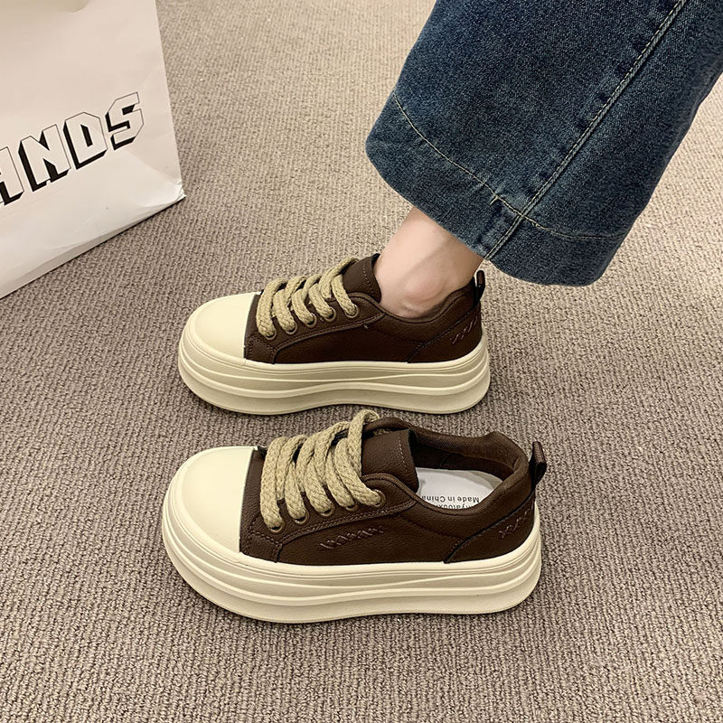 厚底增高运动板鞋女2025秋冬新款爆款加绒百搭休闲轻便松糕面包鞋,淘宝优惠券,粉丝福利购,淘宝优惠卷