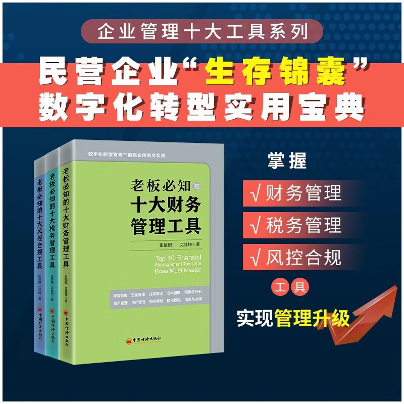 【全3册】老板必知的十大税务管理工具+财务管理工具+风控合规工具 张能鲲沈 坤著数字化转型企业管理中国经济出版社