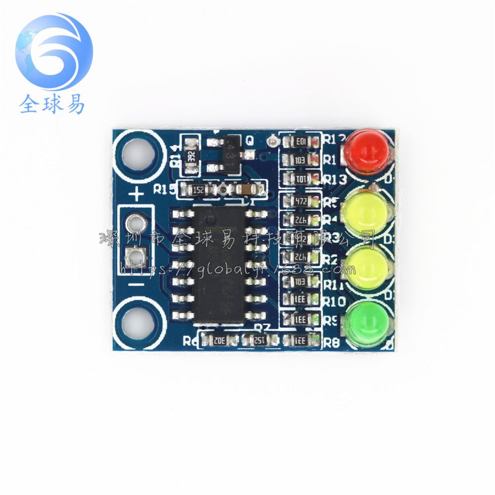 12V蓄电池 4段 4位电量指示器模块板载4位电量指示LED灯-图3