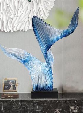 酒店大堂装饰摆件家居饰品玄关客厅电视柜透明树脂雕塑售楼部摆设