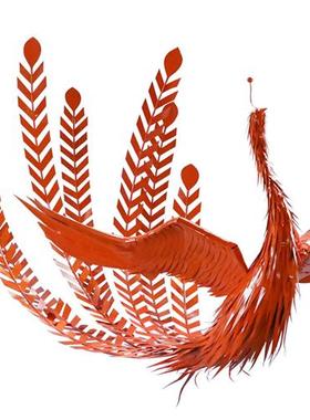 户外大型不锈钢凤凰雕塑酒店商场广场地标性抽象金属水景摆件定制