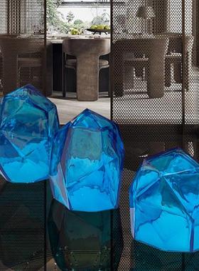 透明景观石摆件树脂雕塑酒店别墅会所大堂门厅室外水池落地装饰品