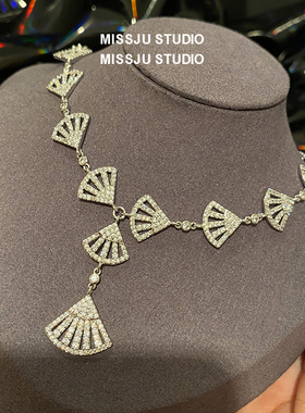 琚小姐小扇子项链女扇形