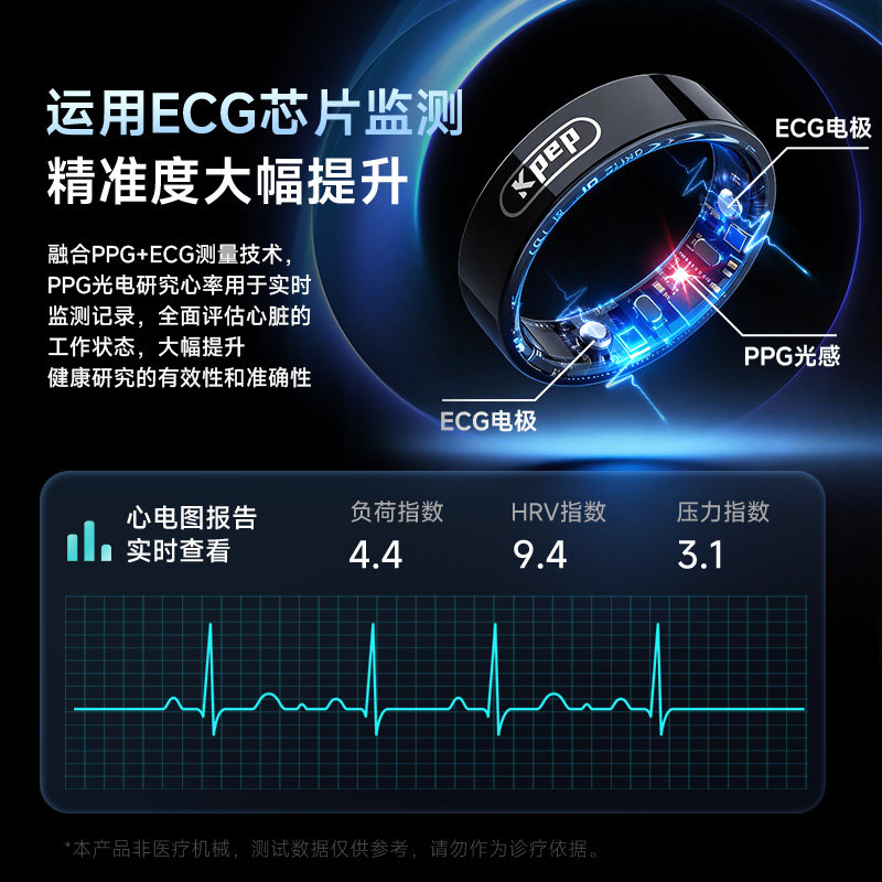 All-day sleep blood pressure and blood sugar trend research blood oxygen heart rate exercise remote care 5ATM deep waterproof health