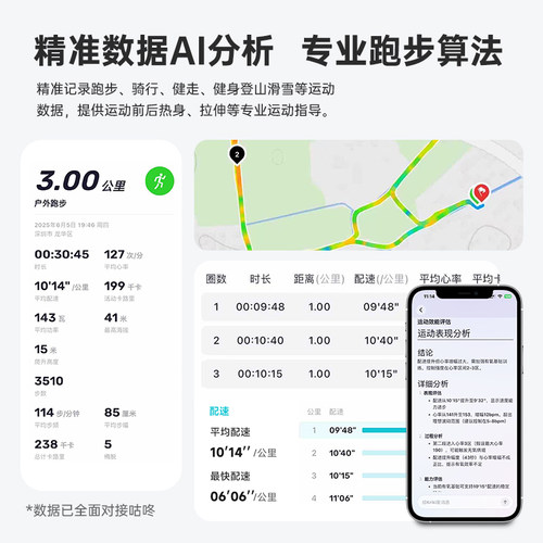 KPEP开普专业运动手表马拉松户外跑步骑行登山GPS北斗运动轨迹游泳50米防水智能手表支付宝离线支付乘车码 - 图2
