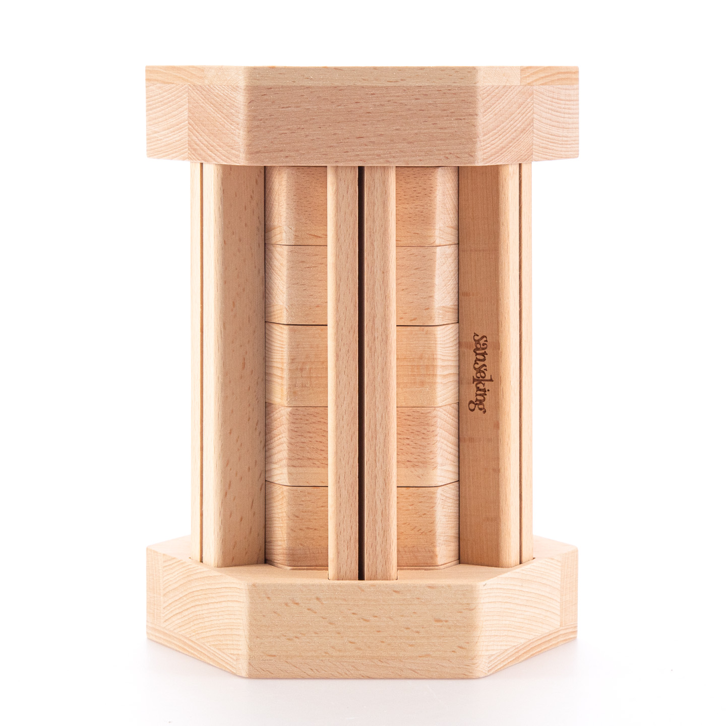 sanseking九层托塔骰子盒原创高品质木盘桌游骰塔骰盘骰子收纳盒 - 图3