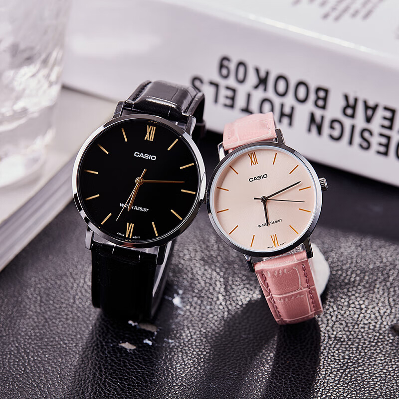 CASIO卡西欧手表男女情侣款简约时尚石英表礼物MTP-VT01 LTP-VT01 - 图0
