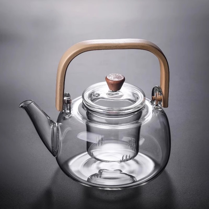 玻璃煮茶壶提梁壶耐高温蒸泡茶花茶专用器电陶炉围炉煮茶壶烧水壶