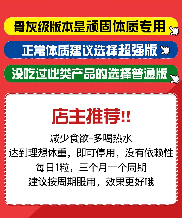 加强版控制食欲抑制剂饱腹感管嘴不饿顽固性去抗体减少饮食胶囊-图1