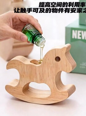 可爱摇摇马扩香木摆件持久留香