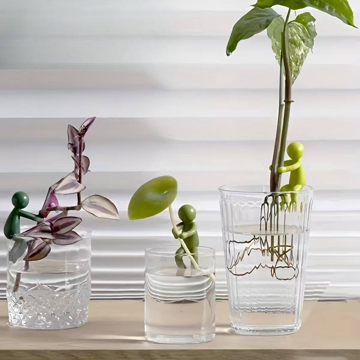 【爆款】水培植物生长伴侣固定扶正器支撑架鱼缸盆栽园艺神器小人,淘宝优惠券,粉丝福利购,淘宝优惠卷