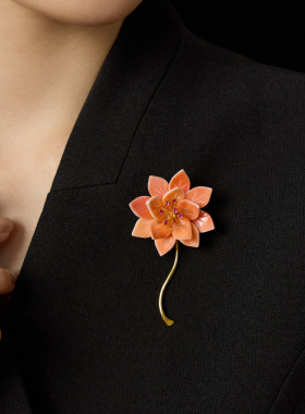 李师傅~曦莲中式国风莲花手作胸针复古优雅胸花高档服装女配饰
