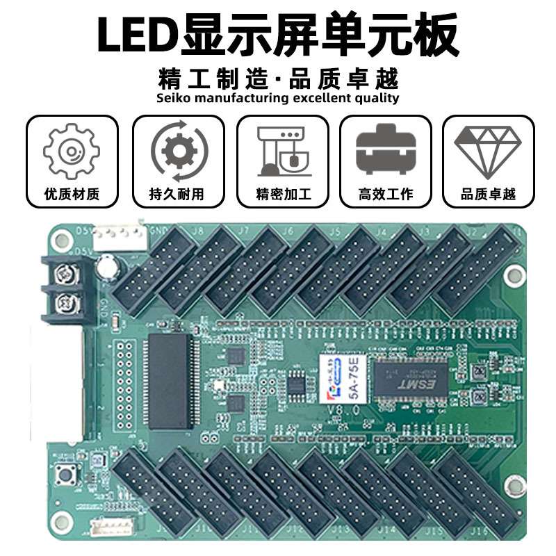 卡莱特5A-75E全彩led显示屏接收卡室内电子屏广告屏大屏幕控制卡 - 图0