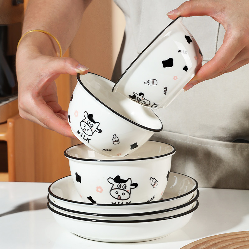 2人家用北欧高颜值碗盘餐具郁金香个性陶瓷碗筷碟餐具套装组合,淘宝优惠券,粉丝福利购,淘宝优惠卷