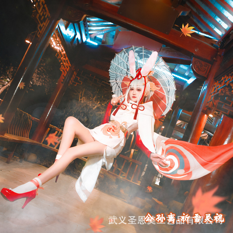 王者荣耀公孙离cos服祈雪灵祝cosplay服装假发热卖动漫女古风鞋-图0