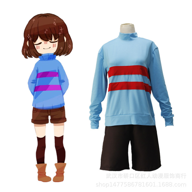 传说之下undertalecosplay服装frisk弗里斯克cos服项链 - 图0