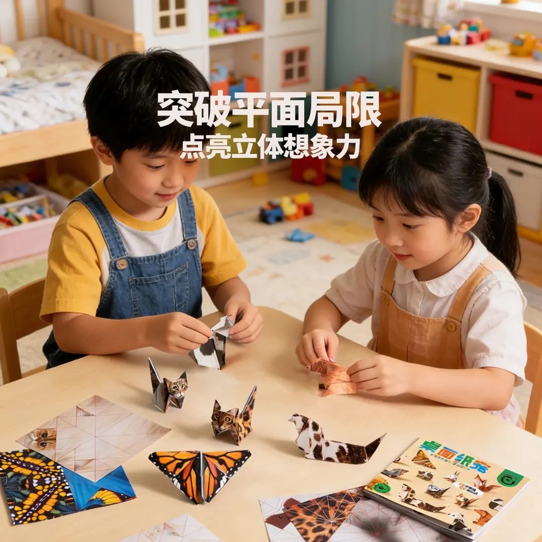 桌面纸宠手工折纸小猫小狗益智玩具幼儿园入门DIY折纸趣味折纸书,淘宝优惠券,粉丝福利购,淘宝优惠卷