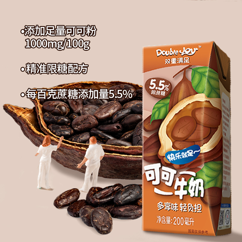 辉山DJ可可味甜牛奶200ml*10盒味整箱学生儿童营养早餐小盒装饮品 - 图2