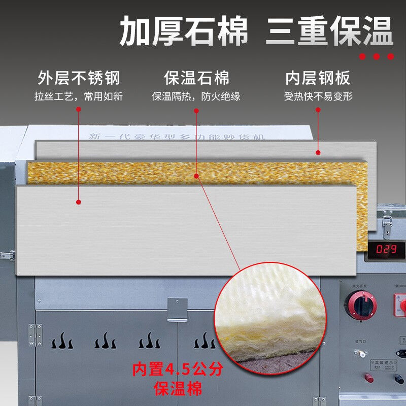 全自动多功能炒货机商用滚筒小型立式家用板栗瓜子芝麻燃气摆摊曦-图0