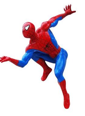 漫威仿真蜘蛛侠大型壁挂墙装饰电影院商场展厅玻璃钢雕塑落地摆件