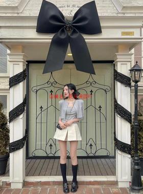 大型蝴蝶结橱窗店铺女装外墙装饰网红ins粉色打卡点拍照道具挂饰