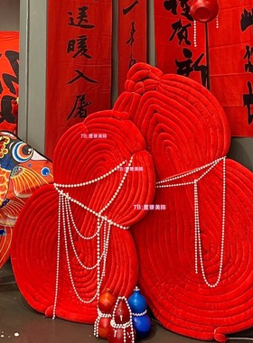 2026新年福禄葫芦毛线橱窗摆件