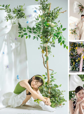 情人节纯白大蝴蝶结婚纱照写真情侣拍照道具影楼节日装饰网红背景