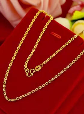 【爆款抢购 】越南沙金项链女士锁骨链单链子细彩金仿镀黄金色蛇