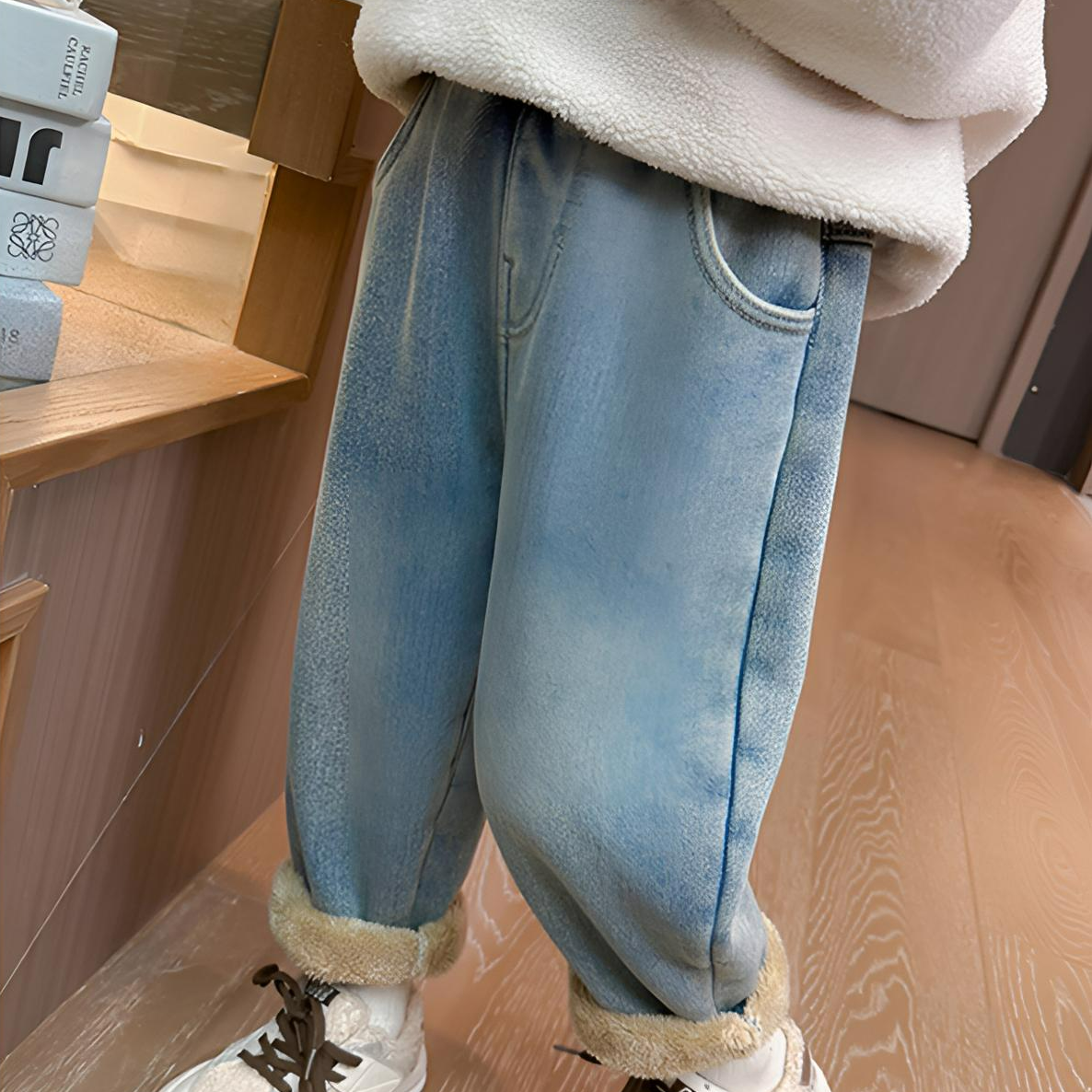 一条过冬女童加绒加厚宝宝老爹牛仔裤冬季洋气外穿儿童裤子,淘宝优惠券,粉丝福利购,淘宝优惠卷