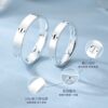 999 Pure Silver One Word Couple Ring Trend