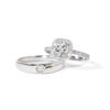 1 carat moissanite sugar cube platinum plated diamond ring