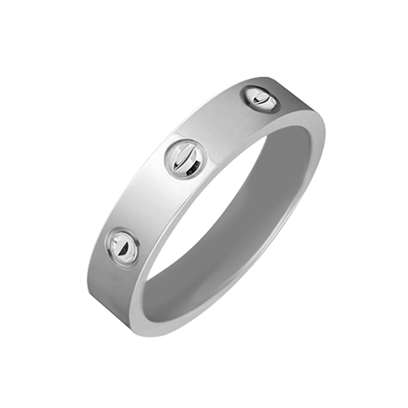 999 Pure Silver One Word Couple Ring Trend