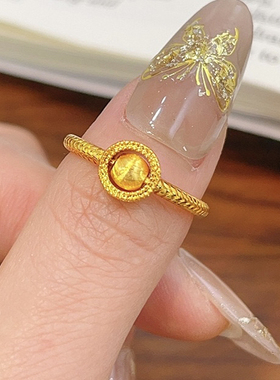 金包银戒指女款可调节时来运转