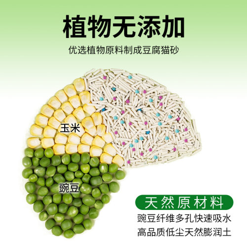 杜玛仕混合猫砂豆腐砂膨润土低砂降臭低尘奶香味可冲厕所降臭升级 - 图0