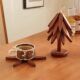 Black walnut tree heat insulation pad solid wood anti-scalding heat-resistant pad household round creative dining table dish mat place mat ornament