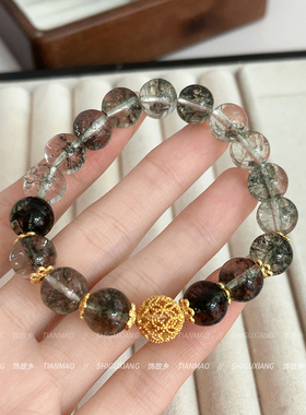 透绿色水晶手链女款轻奢小众