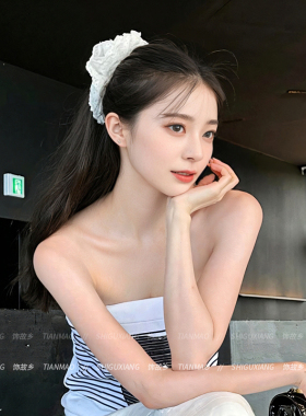 法式复古蕾丝超大大肠发圈头花