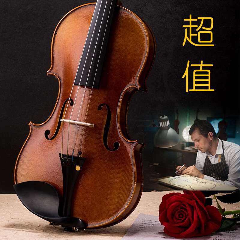 欧料手工小提琴专业级实木制作初学者演奏级专业院校中提琴小提琴-图0