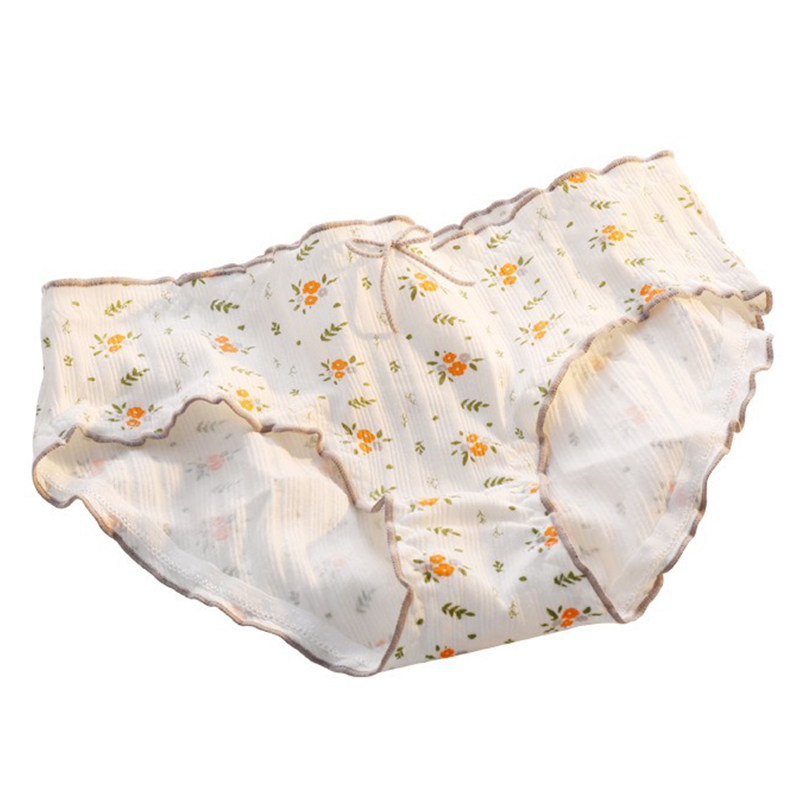 【复古田园】内裤女纯棉抗菌可爱印花小清新少女碎花无痕三角短裤,淘宝优惠券,粉丝福利购,淘宝优惠卷