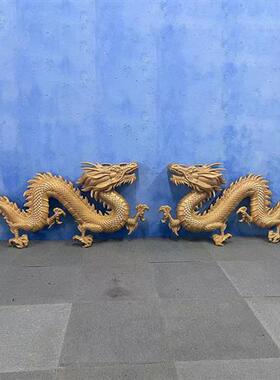 定制玻璃钢雕塑龙模型白酒店铺门头装饰壁挂创意招牌龙摆件中国龙