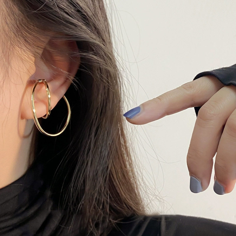 AYao欧美金属几何无耳洞耳夹简约气质耳骨夹时尚耳环女冷淡风耳圈,淘宝优惠券,粉丝福利购,淘宝优惠卷