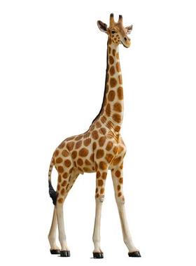 庭院仿真卡通动物长颈鹿雕塑花园林景观装饰玻璃钢幼儿园摆件天然