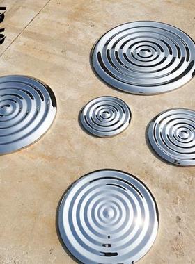 抽象不锈钢水纹波浪纹水滴纯手工雕塑落地摆件户外艺术水景装饰品