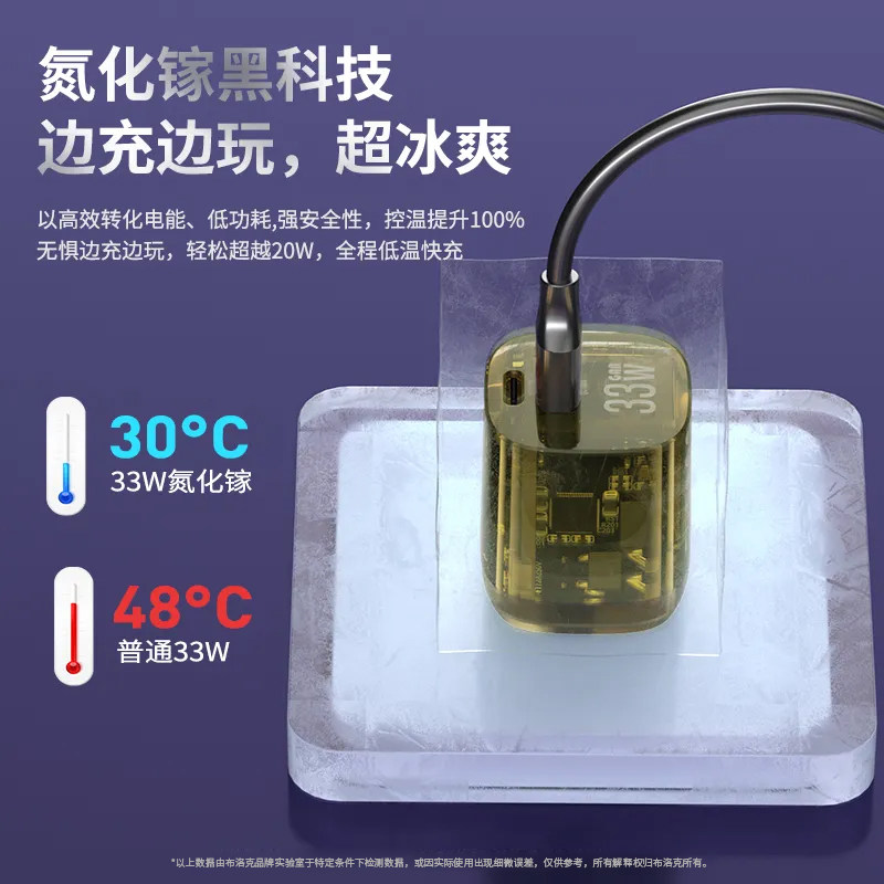 【30分钟约充75%】33W氮化镓充电器适用苹果华为iPhone15快充PD数据线套装GaN充电头双口闪充typec充电插头